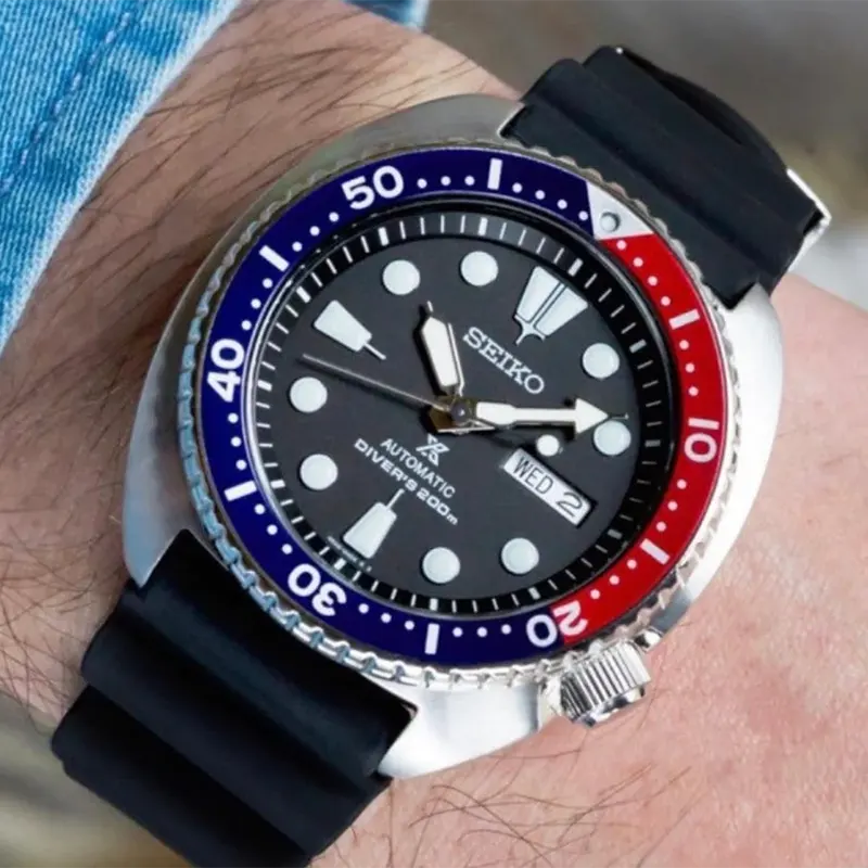 Seiko Prospex Turtle Automatic Pepsi Bezel Men's Watch- SRPE95K1